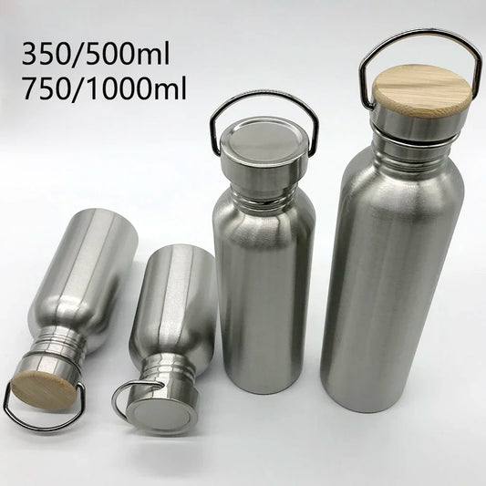 Stainless Steel Water Bottle w/ Handle 1000ml/500ml/350ml