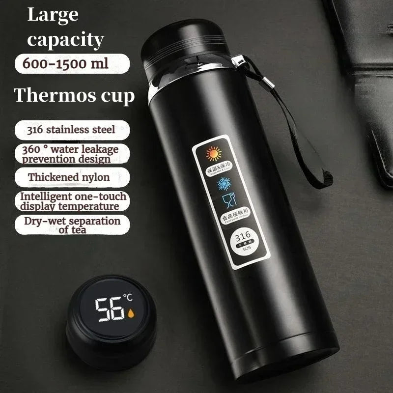 Stainless Steel Water Bottle with Intelligent Temperature Sensor